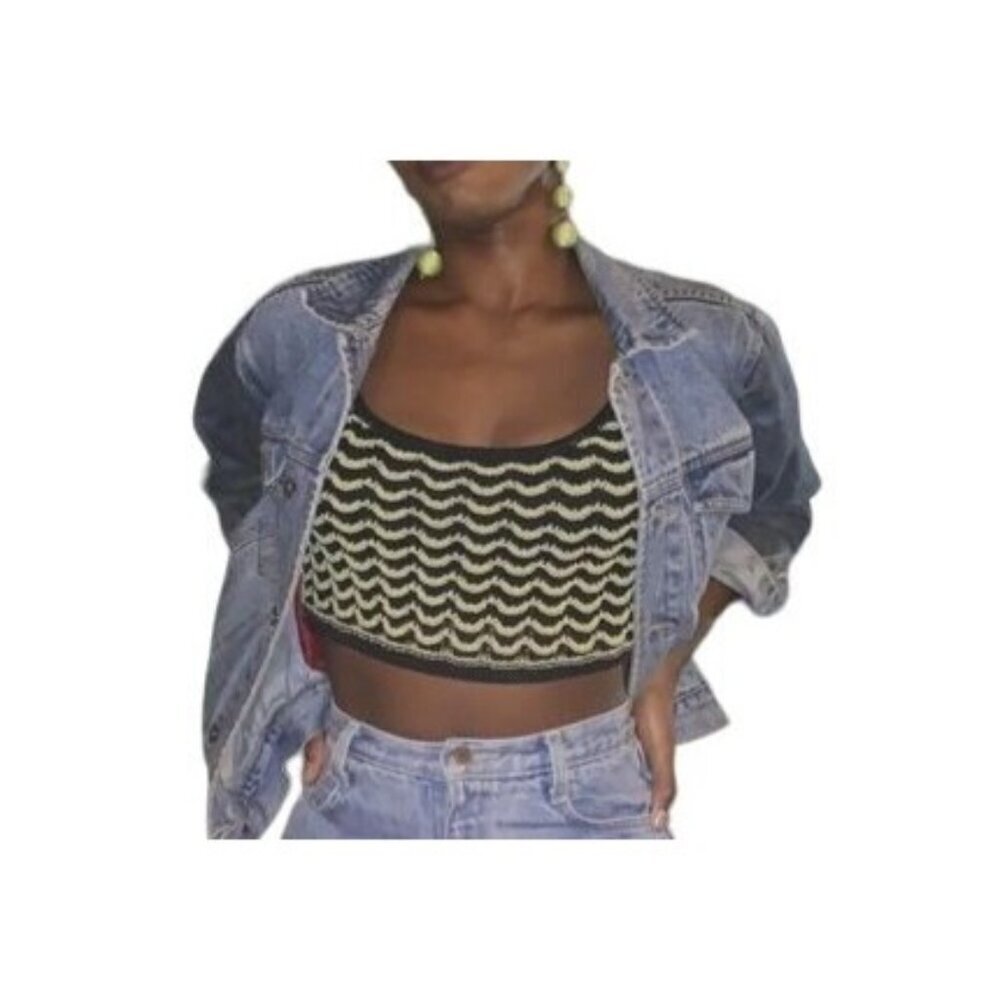 Zara Black Knit Crop Top